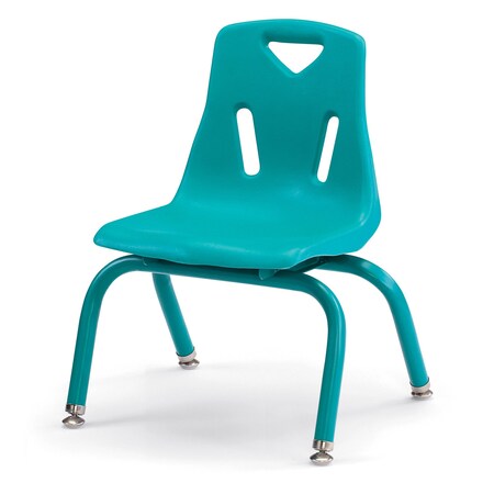 Jonti-Craft Berries Stacking Chairs with Powder-Coated Legs, 10 in. Ht, Set of 6, Teal 8120JC6005